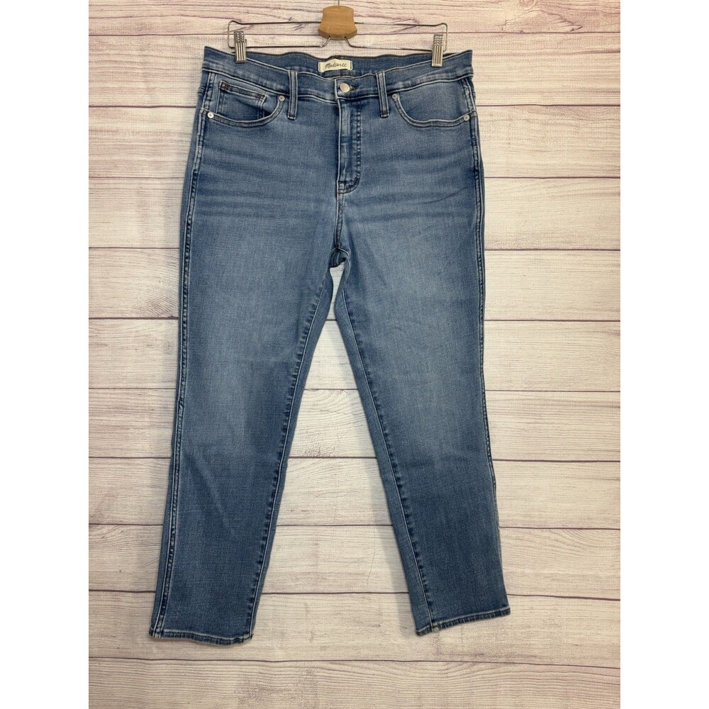 Madewell Women’s MID Rise Stovepipe Blue Jeans Size 31 Light Wash